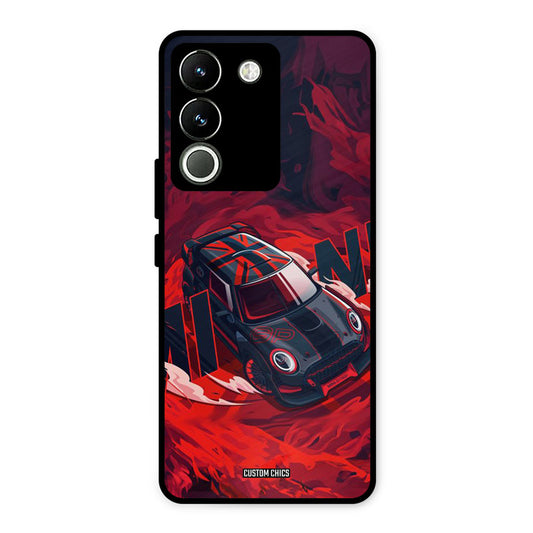 Red Black Cooper Vivo Y200 Mobile Back Cover - Car&Bike PrintShield Case
