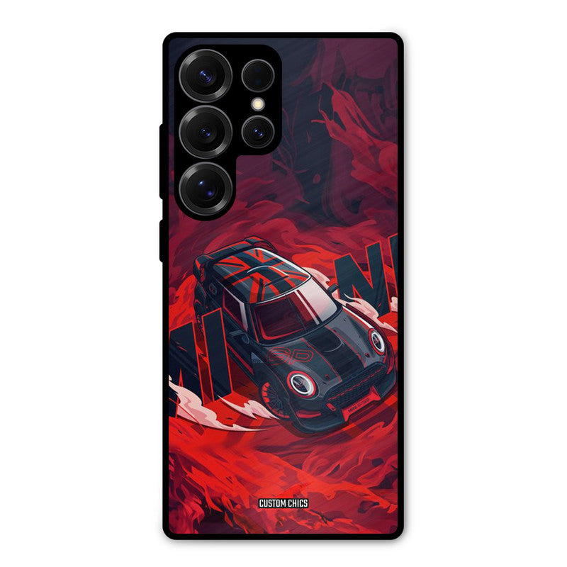 Red Black Cooper Samsung Galaxy S25 Ultra Mobile Back Cover - Car&Bike PrintShield Case