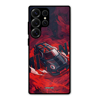Red Black Cooper Samsung Galaxy S25 Ultra Mobile Back Cover - Car&Bike PrintShield Case