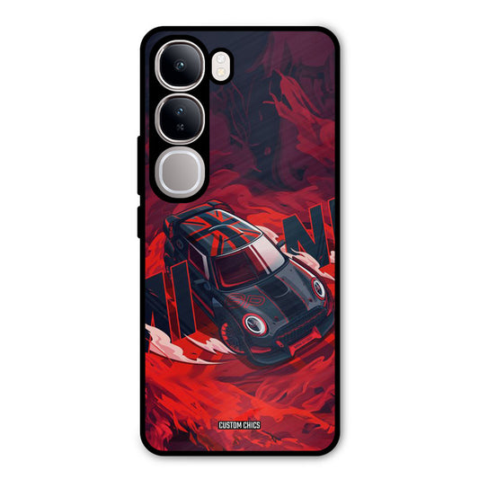 Red Black Cooper Vivo Y300 Mobile Back Cover - Car&Bike PrintShield Case