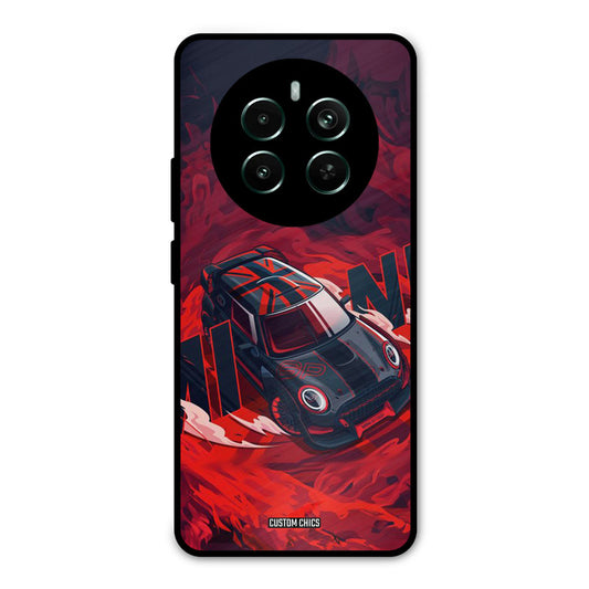 Red Black Cooper Realme 12 Plus Mobile Back Cover - Car&Bike PrintShield Case