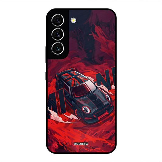 Red Black Cooper Samsung Galaxy S22 Mobile Back Cover - Car&Bike PrintShield Case