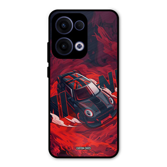 Red Black Cooper Oppo Reno 13 5G Mobile Back Cover - Car&Bike PrintShield Case