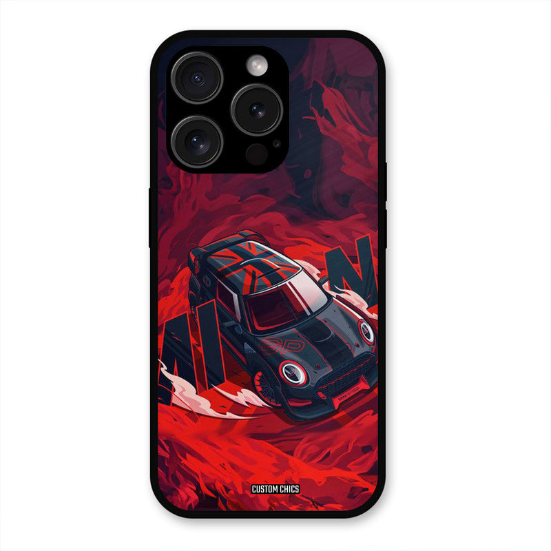 Red Black Cooper iPhone 15 Pro Max Mobile Back Cover - Car&Bike PrintShield Case