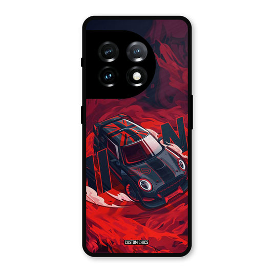 Red Black Cooper OnePlus 11 Mobile Back Cover - Car&Bike PrintShield Case