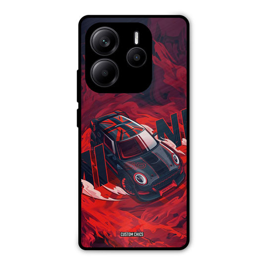 Red Black Cooper Redmi Note 14 Mobile Back Cover - Car&Bike PrintShield Case