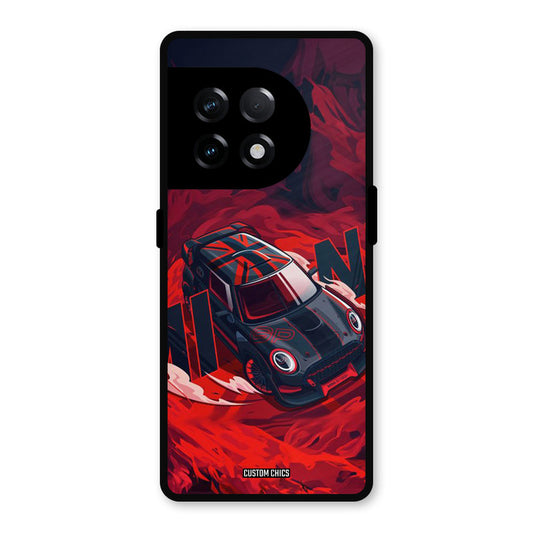 Red Black Cooper OnePlus 11R Mobile Back Cover - Car&Bike PrintShield Case