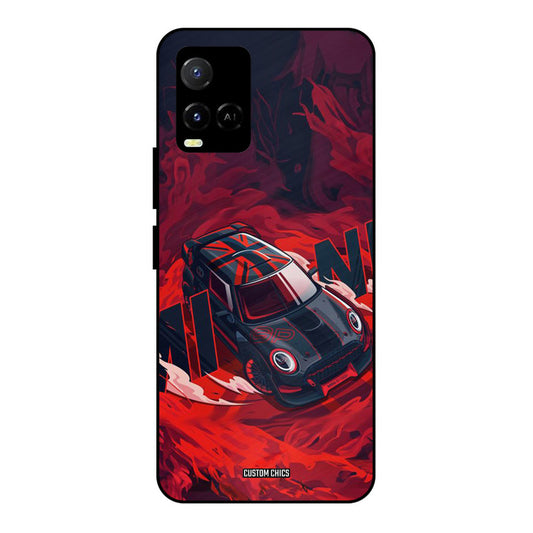 Red Black Cooper Vivo Y33s Mobile Back Cover - Car&Bike PrintShield Case