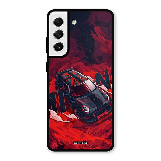 Red Black Cooper Samsung Galaxy S21 FE 5G Mobile Back Cover - Car&Bike PrintShield Case