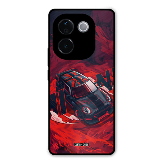 Red Black Cooper iQOO Z9s Pro Mobile Back Cover - Car&Bike PrintShield Case