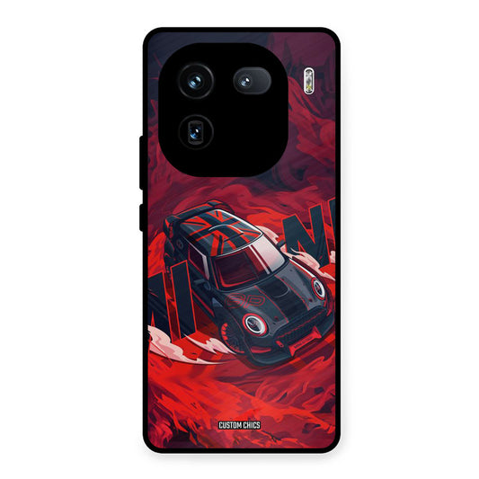 Red Black Cooper iQOO 12 Mobile Back Cover - Car&Bike PrintShield Case