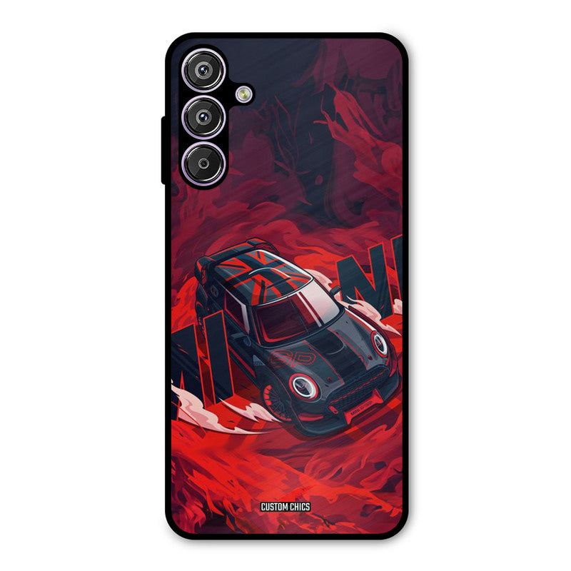 Red Black Cooper Samsung Galaxy F15 Mobile Back Cover - Car&Bike PrintShield Case