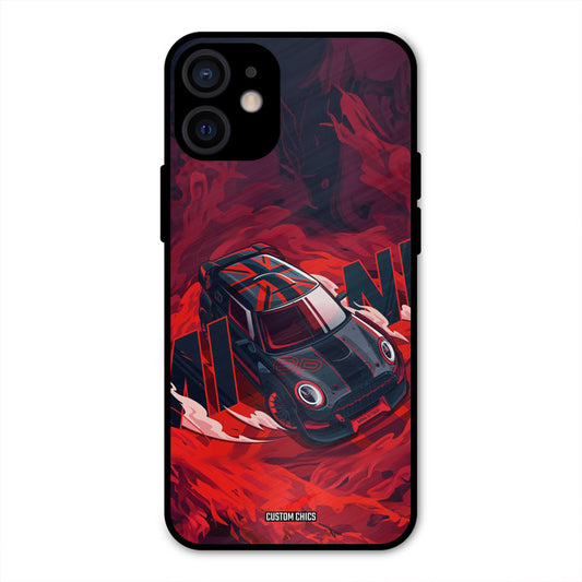 Red Black Cooper iPhone 12 Mini Mobile Back Cover - Car&Bike PrintShield Case