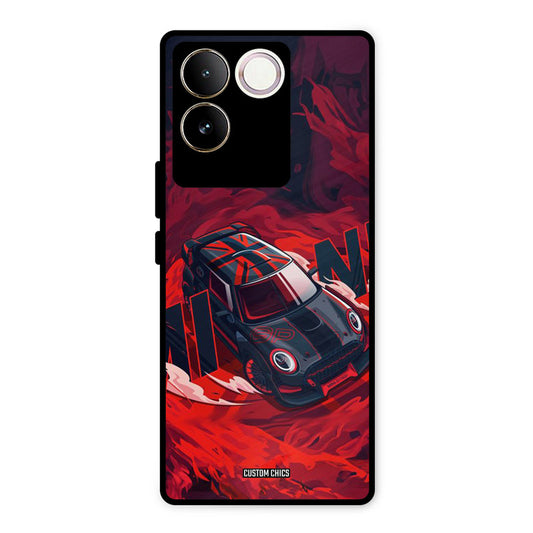 Red Black Cooper iQOO Z7 Pro Mobile Back Cover - Car&Bike PrintShield Case