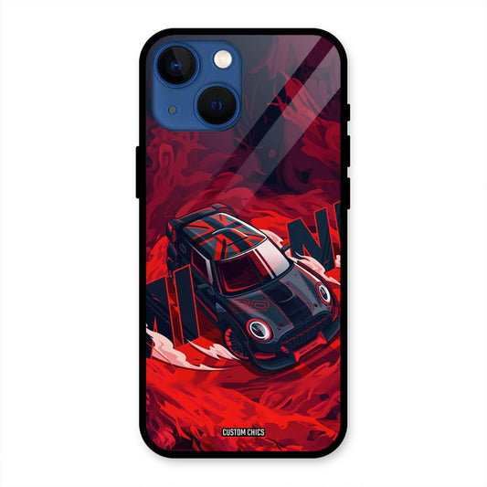 Red Black Cooper iPhone 13 Mini Mobile Back Cover - Car&Bike PrintShield Case