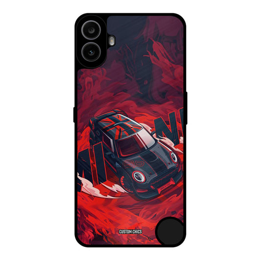 Red Black Cooper Nothing CMF Phone 1 Mobile Back Cover - Car&Bike PrintShield Case