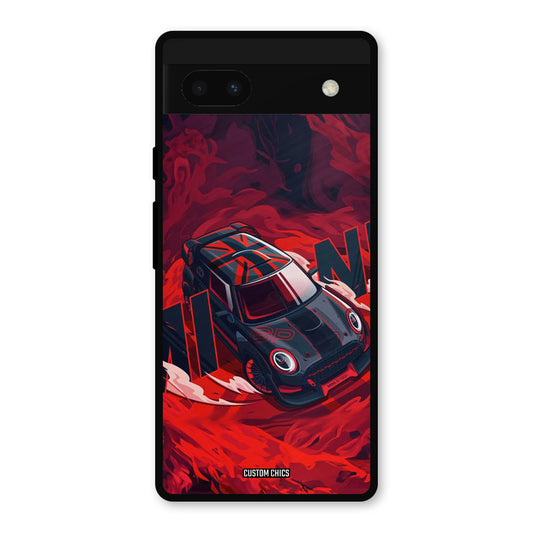 Red Black Cooper Google Pixel 6a Mobile Back Cover - Car&Bike PrintShield Case