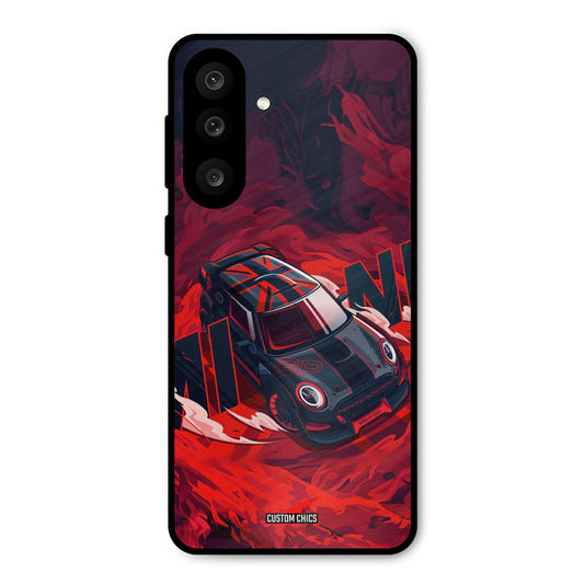 Red Black Cooper Samsung Galaxy M56 Mobile Back Cover - Car&Bike PrintShield Case
