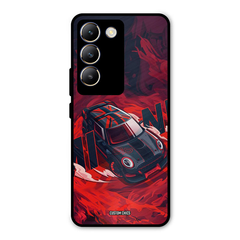 Red Black Cooper Vivo Y200e Mobile Back Cover - Car&Bike PrintShield Case