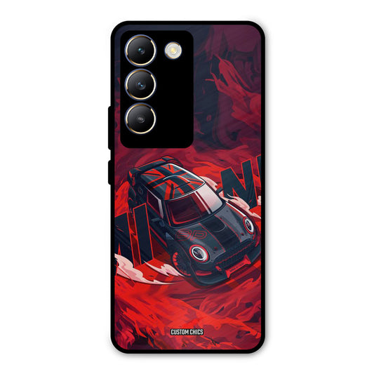Red Black Cooper Vivo Y200e Mobile Back Cover - Car&Bike PrintShield Case