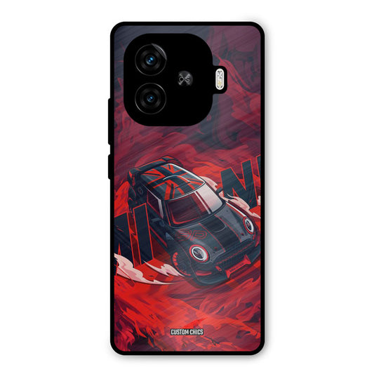 Red Black Cooper iQoo Neo 10R Mobile Back Cover - Car&Bike PrintShield Case
