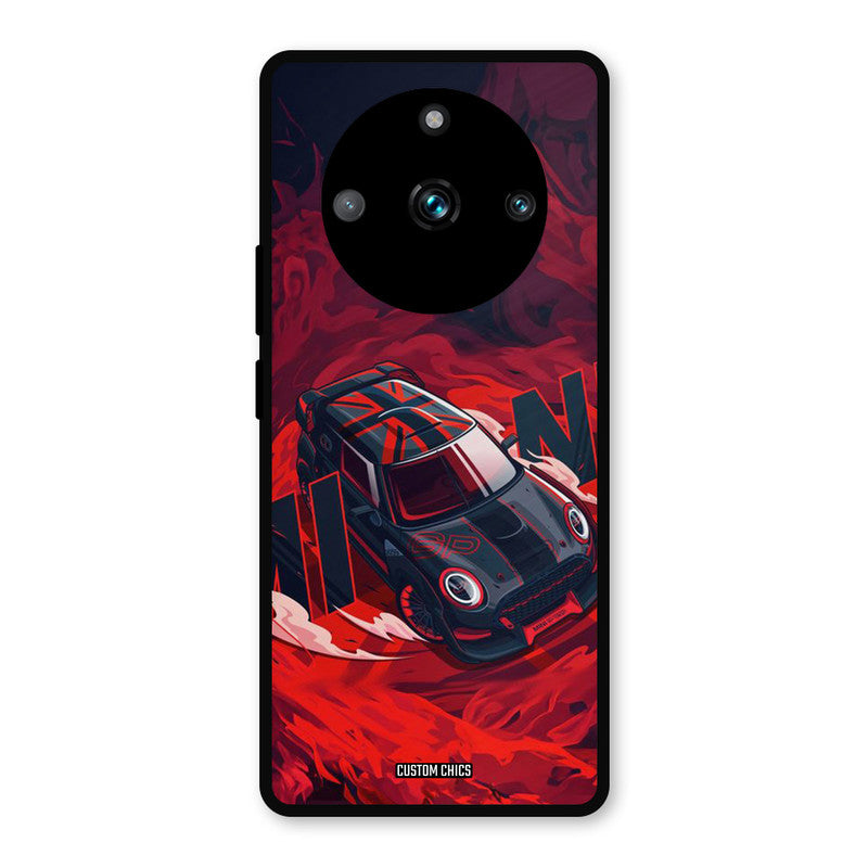 Red Black Cooper Realme 11 Pro Plus Mobile Back Cover - Car&Bike PrintShield Case