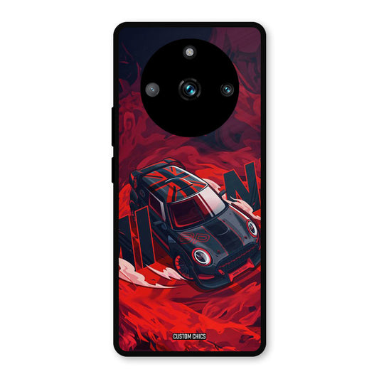 Red Black Cooper Realme 11 Pro Plus Mobile Back Cover - Car&Bike PrintShield Case