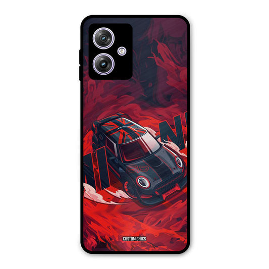 Red Black Cooper Moto G54 Mobile Back Cover - Car&Bike PrintShield Case