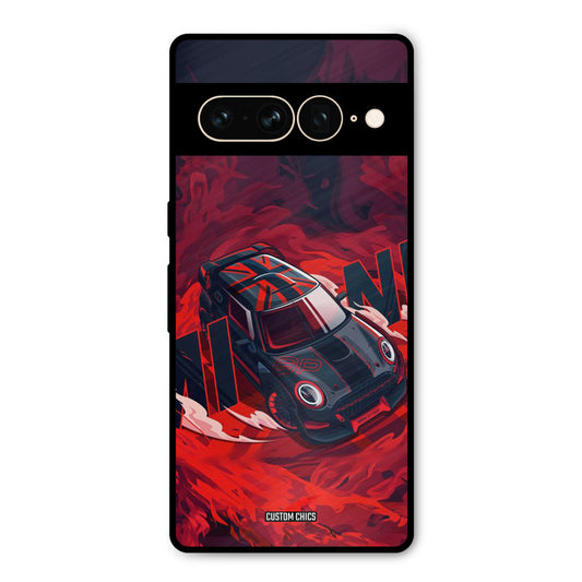 Red Black Cooper Google Pixel 7 Pro Mobile Back Cover - Car&Bike PrintShield Case