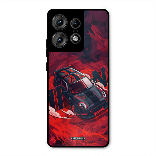 Red Black Cooper Motorola Edge 50 Pro Mobile Back Cover - Car&Bike PrintShield Case