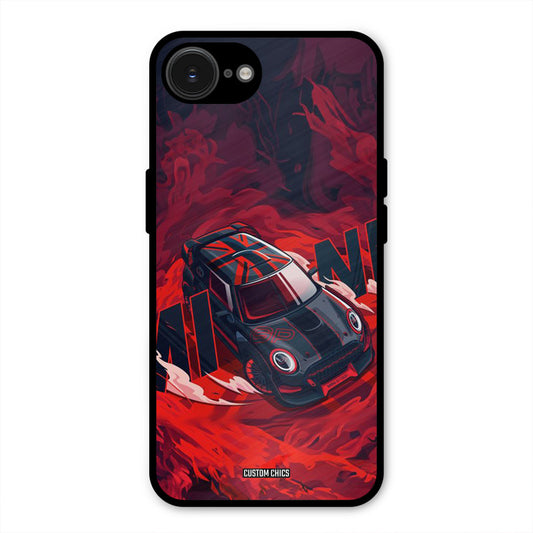 Red Black Cooper iPhone 16e Mobile Back Cover - Car&Bike PrintShield Case