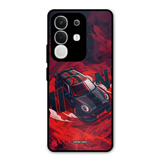 Red Black Cooper Vivo T4x Mobile Back Cover - Car&Bike PrintShield Case