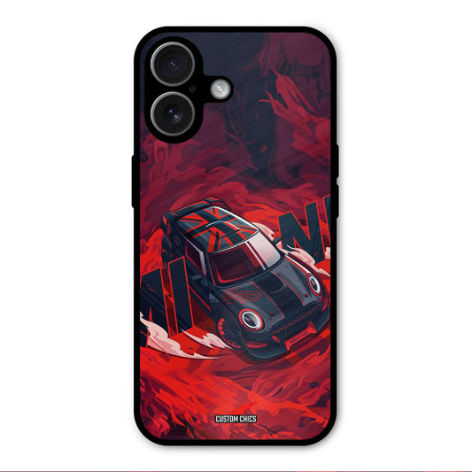 Red Black Cooper iPhone 17 Mobile Back Cover - Car&Bike PrintShield Case