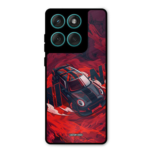 Red Black Cooper Motorola Edge 60 Mobile Back Cover - Car&Bike PrintShield Case