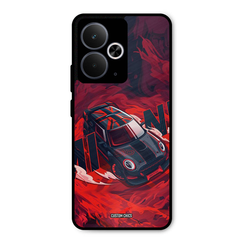 Red Black Cooper Realme 14T Mobile Back Cover - Car&Bike PrintShield Case