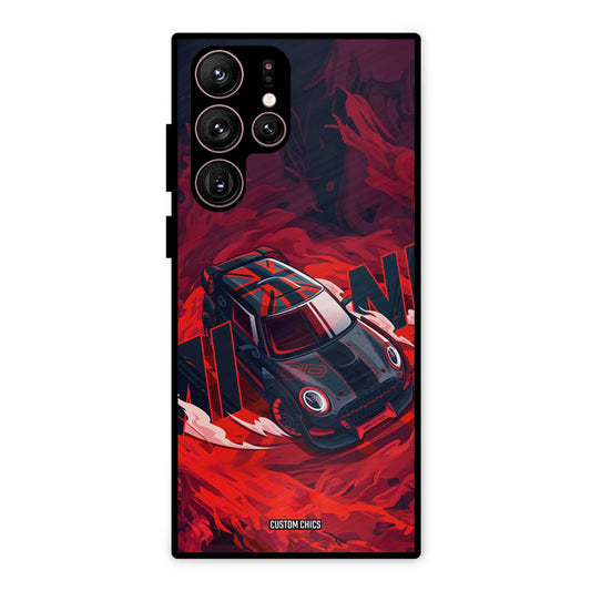 Red Black Cooper Samsung Galaxy S22 Ultra Mobile Back Cover - Car&Bike PrintShield Case