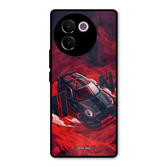 Red Black Cooper Vivo V30e Mobile Back Cover - Car&Bike PrintShield Case