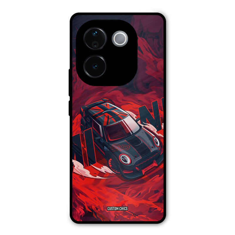 Red Black Cooper Vivo T3 Pro Mobile Back Cover - Car&Bike PrintShield Case