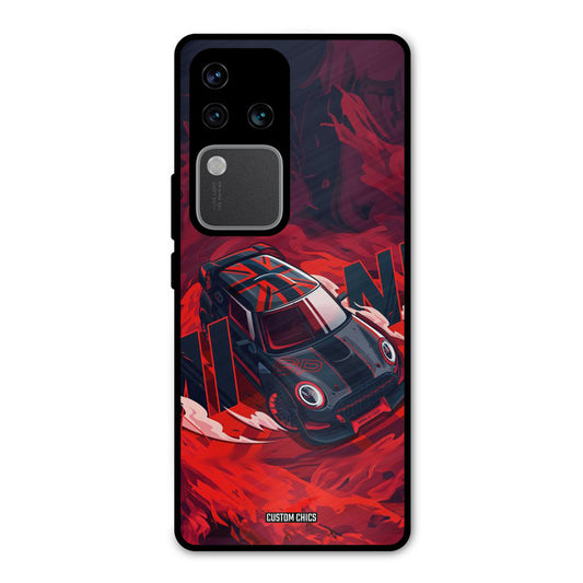 Red Black Cooper Vivo V30 Pro Mobile Back Cover - Car&Bike PrintShield Case
