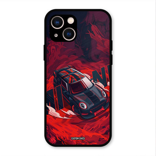 Red Black Cooper iPhone 13 Mobile Back Cover - Car&Bike PrintShield Case