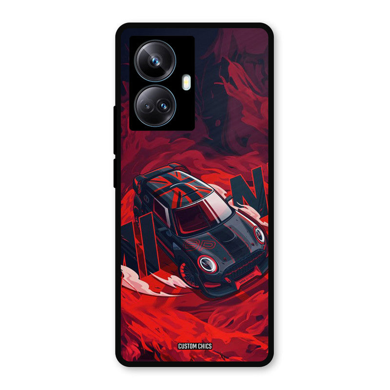 Red Black Cooper Realme 10 Pro Plus Mobile Back Cover - Car&Bike PrintShield Case