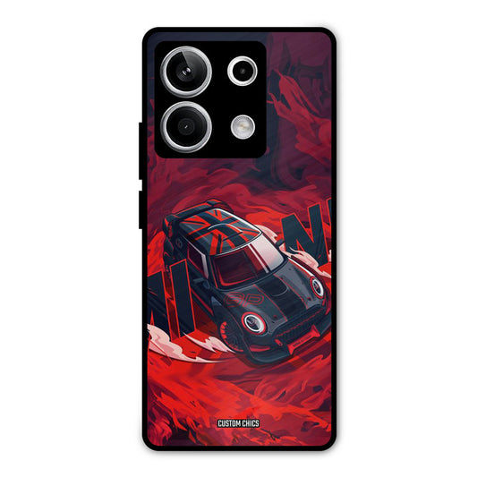Red Black Cooper Redmi Note 13 5G Mobile Back Cover - Car&Bike PrintShield Case