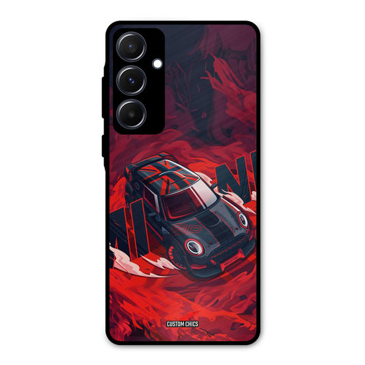 Red Black Cooper Samsung Galaxy A55 5G Mobile Back Cover - Car&Bike PrintShield Case
