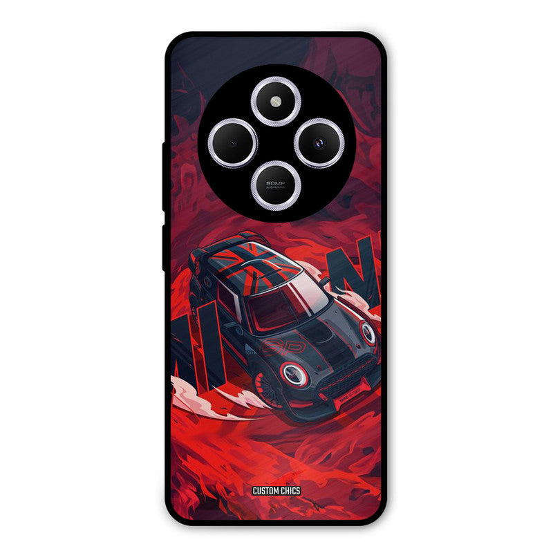 Red Black Cooper Poco M7 Mobile Back Cover - Car&Bike PrintShield Case