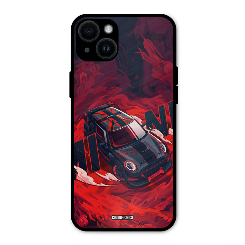 Red Black Cooper iPhone 14 Plus Mobile Back Cover - Car&Bike PrintShield Case