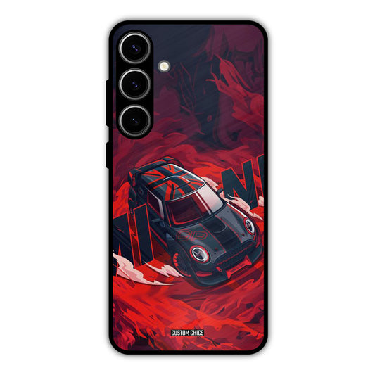 Red Black Cooper Samsung Galaxy S24 Plus Mobile Back Cover - Car&Bike PrintShield Case