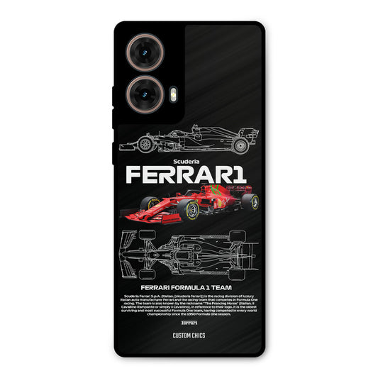 Red Formula Car Moto G85 Mobile Back Cover - Car&Bike PrintShield Case