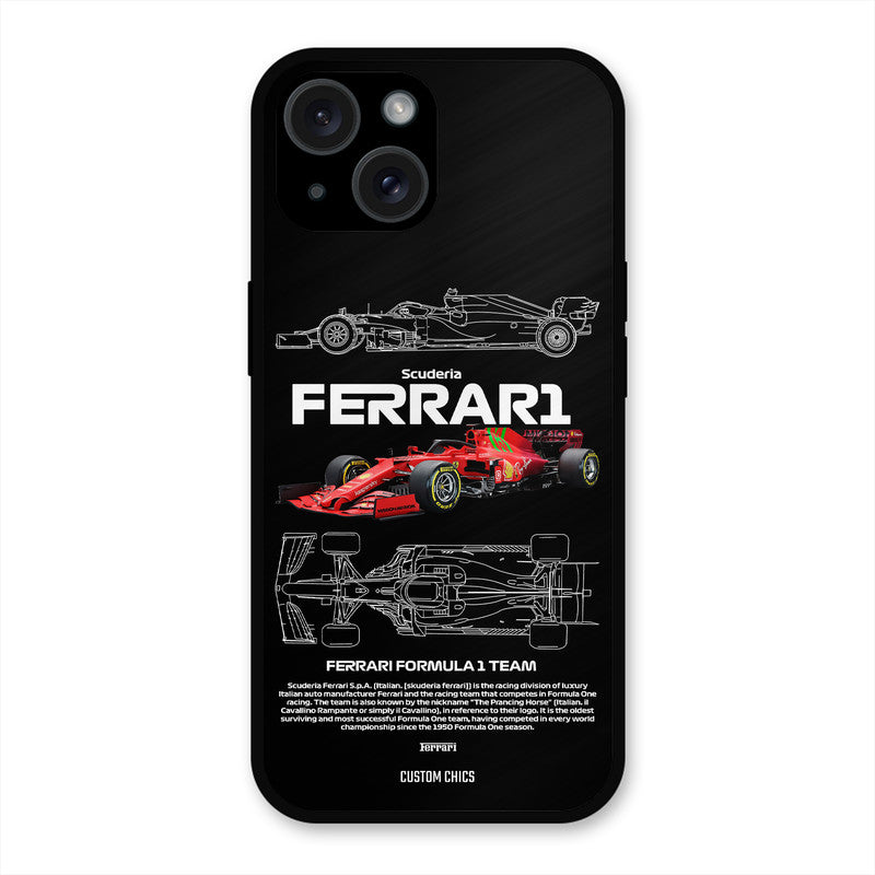 Red Formula Car iPhone 15 Mobile Back Cover - Car&Bike PrintShield Case