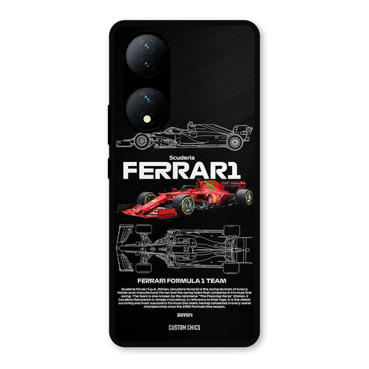 Red Formula Car Vivo Y100 Mobile Back Cover - Car&Bike PrintShield Case