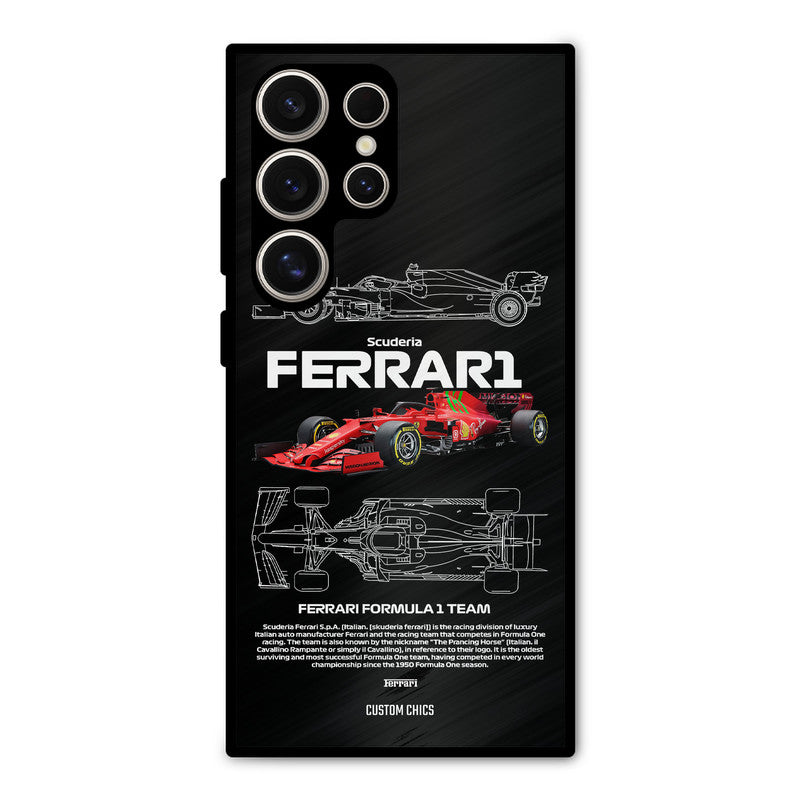 Red Formula Car Samsung Galaxy S24 Ultra Mobile Back Cover - Car&Bike PrintShield Case
